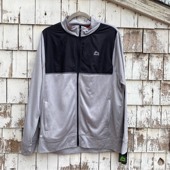 RBX Active Mens Brushed Thin Fleece Mock Neck Jacket - Picture 2 of 5